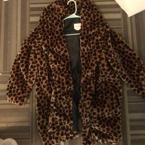 BCBG leopard coat